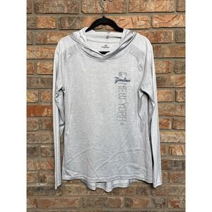 Majestic Womens Size Large New York Yankees‎ Baseball MLB Hoodie Sweatshirt Grey